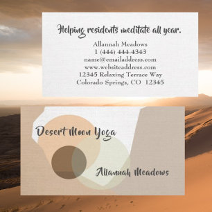Affärskortet Minimal Boho Yoga & Hälsa Lärare Visitkort