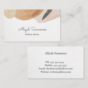 Affärskortet Minimal Classy Boho Linen-sökning Visitkort