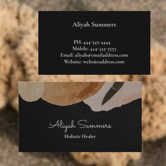 Affärskortet Minimal Classy Boho Linen-sökning Visitkort (Skapare uppladdad)