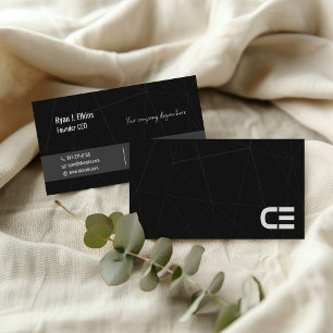 Affärskortet Minimalist Black Founder & CEO Visitkort