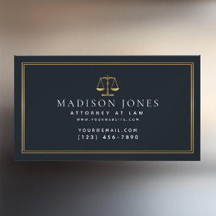 Affärskortet Minimalist Lawyer Professionell Magnetiska Visitkort