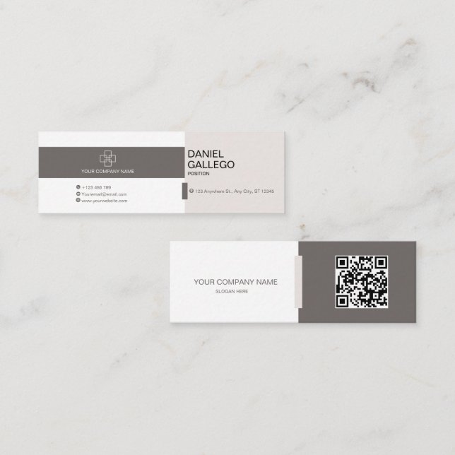 Affärskortet Minimalistisk Professionell Mini Visitkort (Fram/baksida)