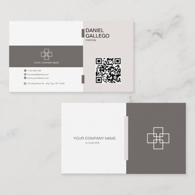 Affärskortet Minimalistisk Professionell Visitkort (Fram/baksida)
