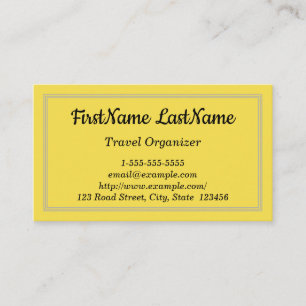 Affärskortet Minimalistisk reseorganisatör Visitkort