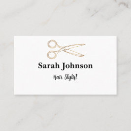 Affärskortet Minimalistisk typografi i hårslista Visitkort