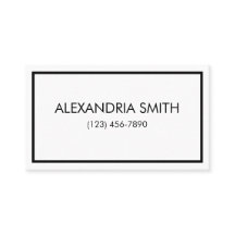 Affärskortet Minimalistisk versal