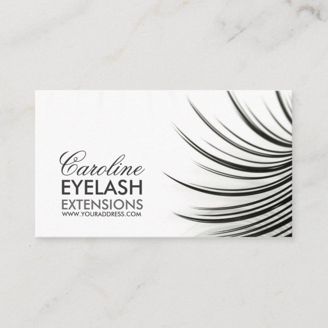 Affärskortet Minimalistiskt Eyelash Extensions Visitkort (Framsida)