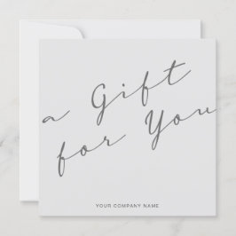 Affärskortet Minimalistiskt Grått Gift Certificate