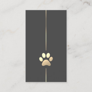 Affärskortet Minimalistiskt Guld Paw-utskrift Visitkort