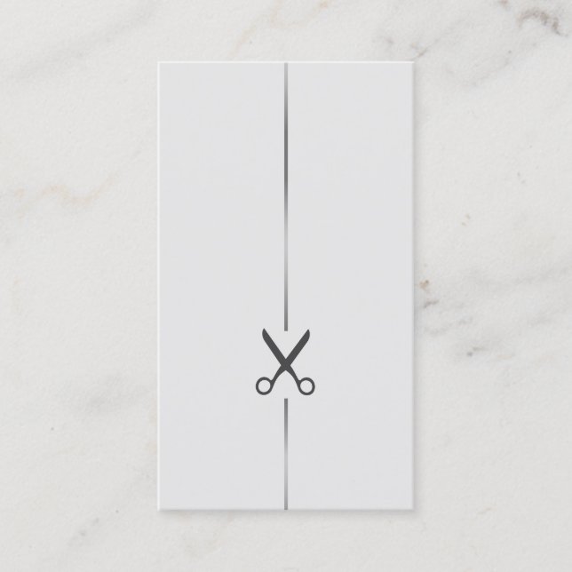 Affärskortet Minimalistiskt hårslista Visitkort (Framsida)