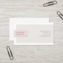 Affärskortet Minimalistiskt Ljust rosa grekiska