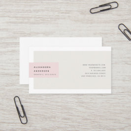 Affärskortet Minimalistiskt Ljust rosa grekiska Visitkort
