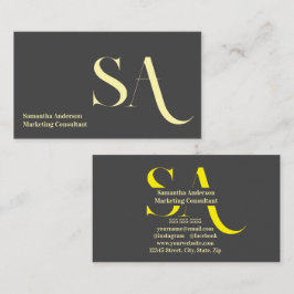 Affärskortet Minimalistiskt monogram för elegant | Visitkort