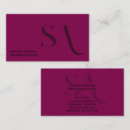 Affärskortet Minimalistiskt monogram för elegant | Visitkort