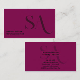 Affärskortet Minimalistiskt monogram för elegant Visitkort