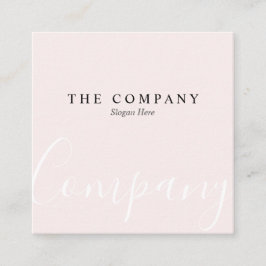 Affärskortet Minimalistiskt pastelltypsnitt för Ro Fyrkantigt Visitkort