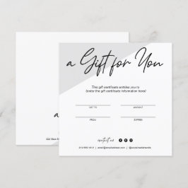 Affärskortet Minimalistiskt presentkort