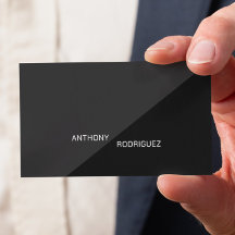 Affärskortet Minimalistiskt projektionsyta, svart