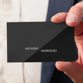 Affärskortet Minimalistiskt projektionsyta, svart Visitkort