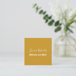 Affärskortet Minimalistiskt Retro Mustard Gult Fyrkantigt Visitkort