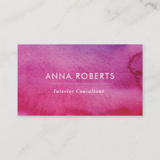 Affärskortet Minimalistiskt Rosa Watercolor Visitkort