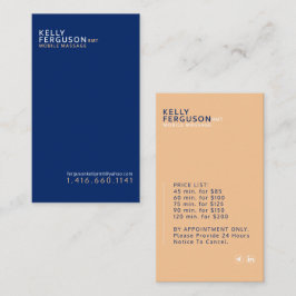 Affärskortet Minimalistiskt Royal med blå persikor Visitkort