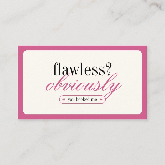 Affärskortet Minimalistiskt typografi i Makeup Sty Visitkort (Framsida)