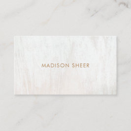 Affärskortet Minimalistiskt vitt Tvättat trä Visitkort