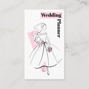 affärskortet mode Bride Rosa Bröllopsfixaren Visitkort
