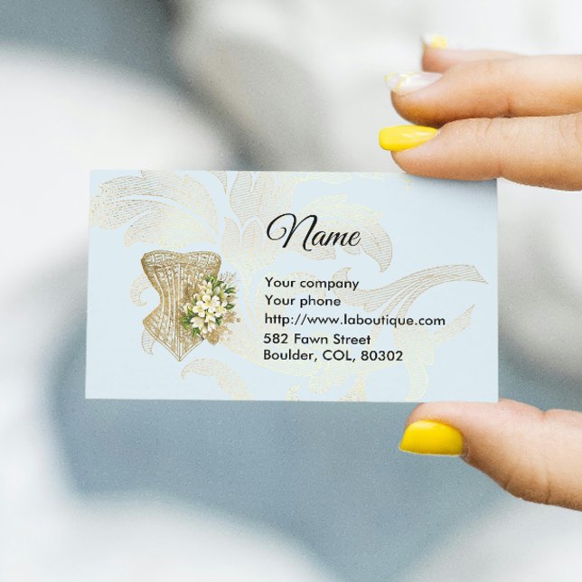 Affärskortet mode Corset Visitkort (Skapare uppladdad)