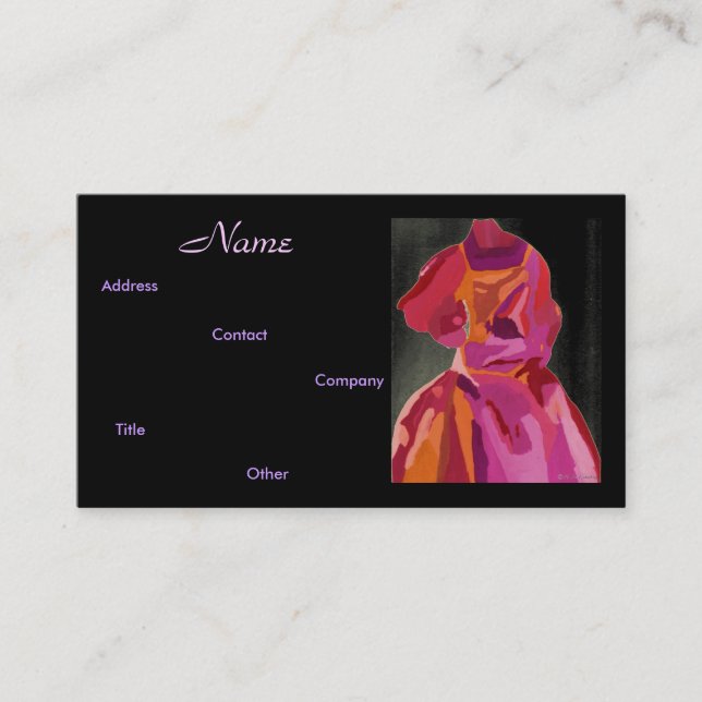 Affärskortet mode Designer Autumn II Visitkort (Framsida)