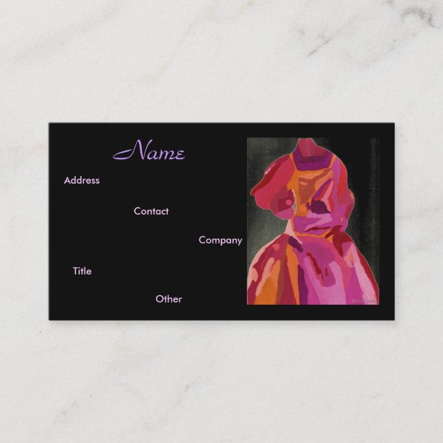 Affärskortet mode Designer Autumn II Visitkort (Framsida)