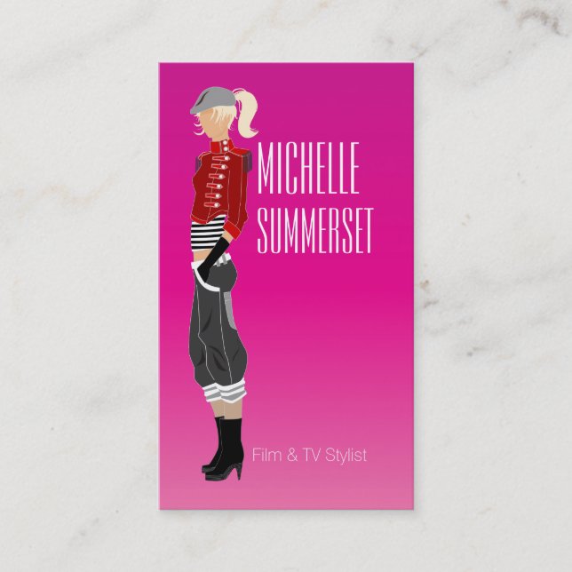 Affärskortet Mode Designer Visitkort (Framsida)