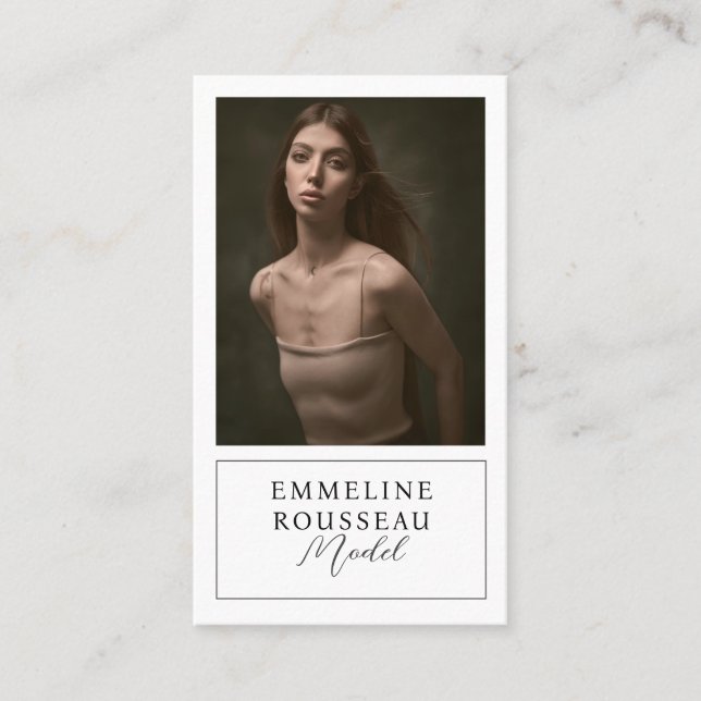 Affärskortet Modellfoto för Professionell Visitkort (Framsida)