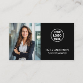 Affärskortet Modern Anpassningsbar Logotyp Photo Q Visitkort