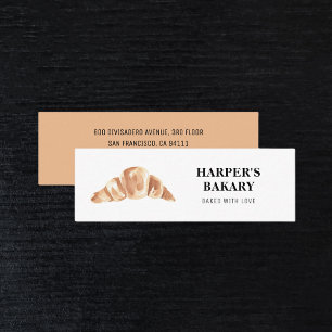 Affärskortet Modern Bakery Professionell Logotyp Mini Visitkort