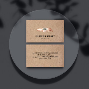 Affärskortet Modern Bakery Professionell Logotyp Visitkort