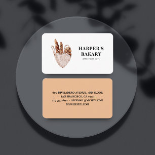 Affärskortet Modern Bakery Professionell Logotyp Visitkort