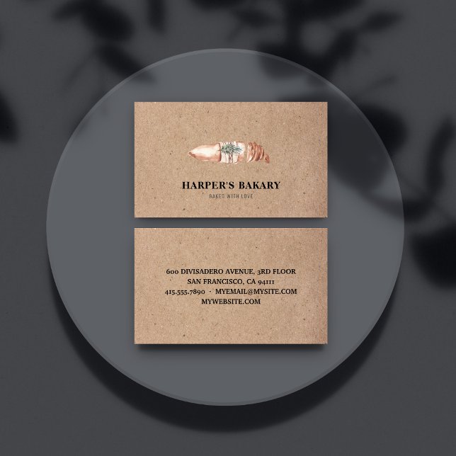 Affärskortet Modern Bakery Professionell Logotyp Visitkort (Skapare uppladdad)