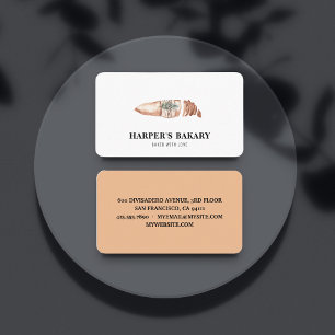 Affärskortet Modern Bakery Professionell Logotyp Visitkort