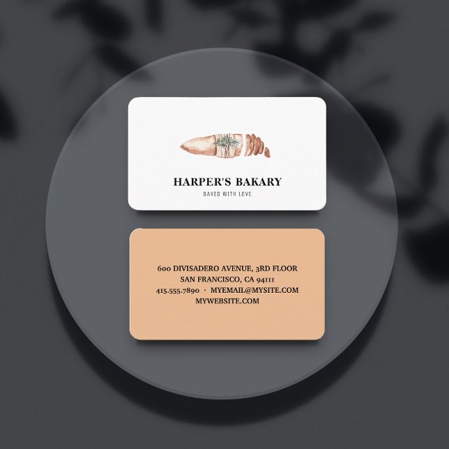 Affärskortet Modern Bakery Professionell Logotyp Visitkort (Skapare uppladdad)