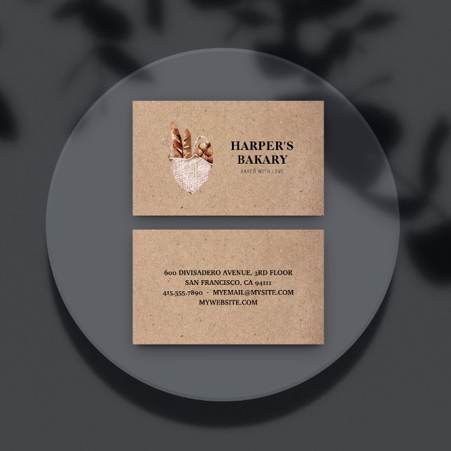 Affärskortet Modern Bakery Professionell Logotyp Visitkort (Skapare uppladdad)