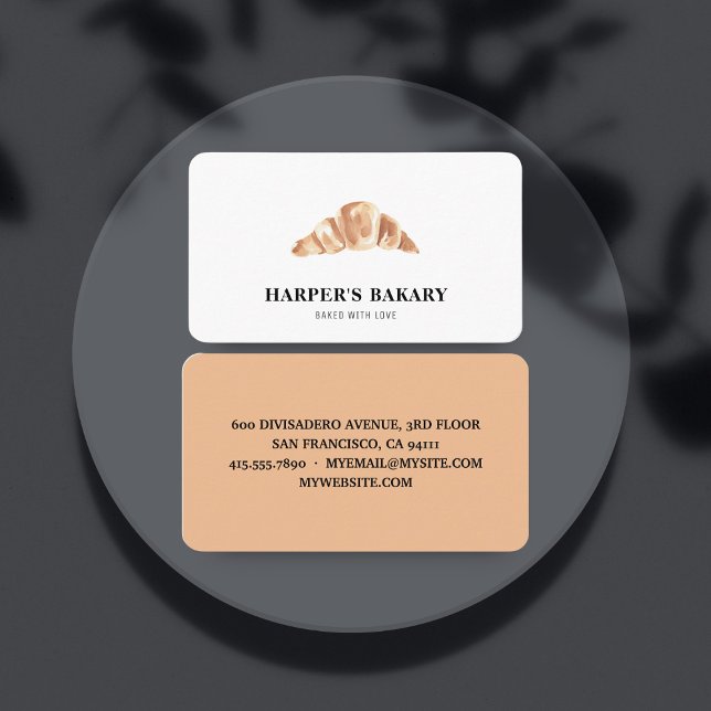 Affärskortet Modern Bakery Professionell Logotyp Visitkort (Skapare uppladdad)