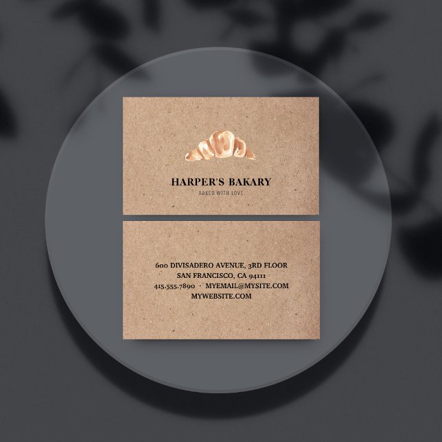 Affärskortet Modern Bakery Professionell Logotyp Visitkort (Skapare uppladdad)