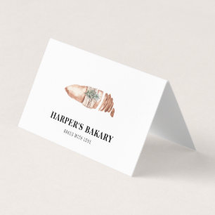 Affärskortet Modern Bakery Professionell Logotyp Visitkort