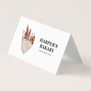 Affärskortet Modern Bakery Professionell Logotyp Visitkort