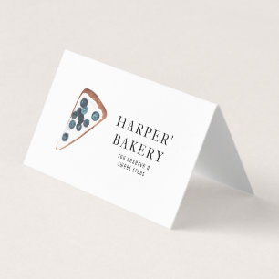 Affärskortet Modern Bakery Tält Blåbär Logotyp Visitkort