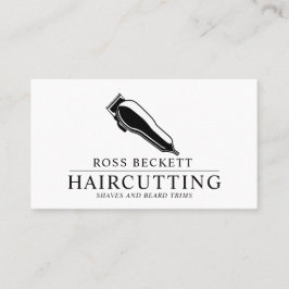 Affärskortet Modern Barber Hair Stylist Clippers Visitkort