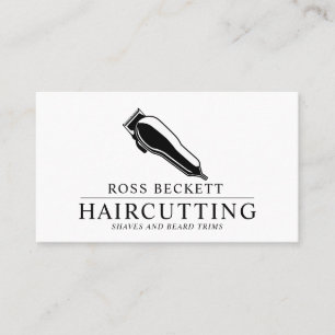 Affärskortet Modern Barber Hair Stylist Clippers Visitkort