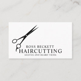 Affärskortet Modern Barber Hair Stylist Scissors Visitkort